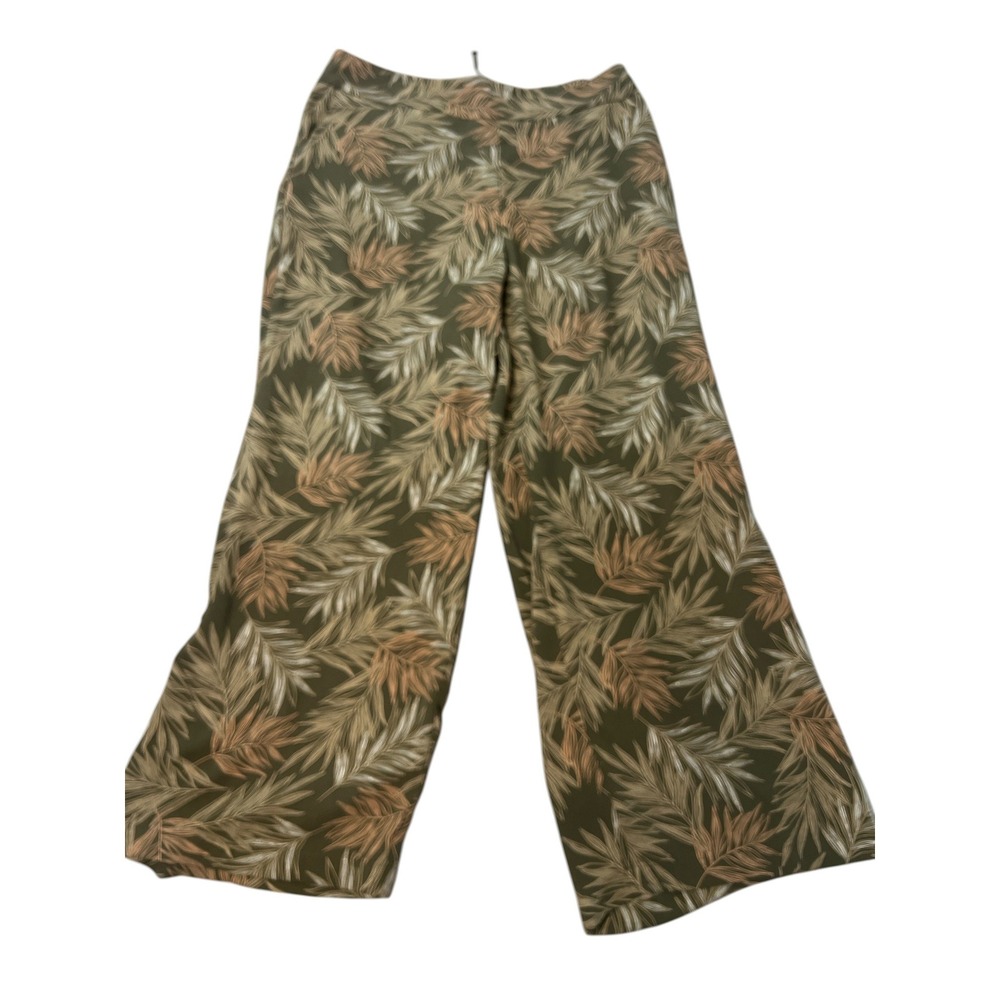 A New Day Wide Leg Lounge‎ Pants Palm Print Elastic Waist XXL